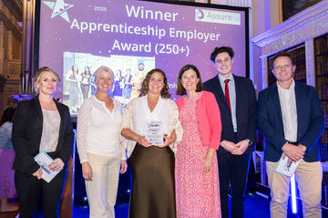 Apprenticeship team Awards 2025 Photo - Cris Galli, Jane Phipps and Eleanor Jennings receiving the Awards 